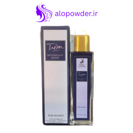 عطر ادوپرفیوم زنانه الحمبرا مدل ترزور میدنایت رز حجم ۳۵ میل
