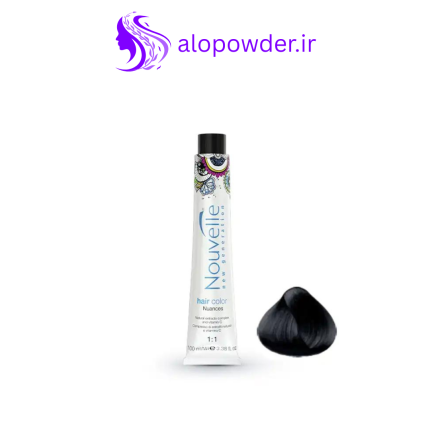 رنگ مو مشکی پر کلاغی نوول Nouvelle شماره 1.10 دودی حجم 100ml