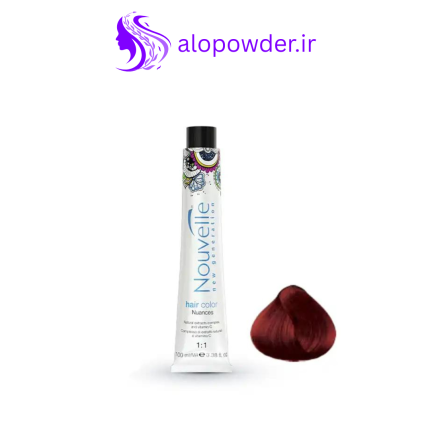 رنگ مو قهوه ای قرمز آتشین روشن نوول Nouvelle شماره 5.66 حجم 100ml